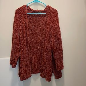 Soft red-ish long cardigan